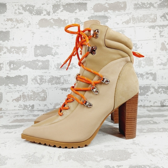 NEW Steve Madden Kare Lace-Up Boot In Sand O151 - Picture 1 of 12